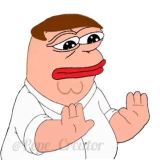 🐸 Peter Griffin Family Guy @Pope_Creator Dessin animé, Drôle, Meme, Peter Griffin, Les Griffin telegram sticker
