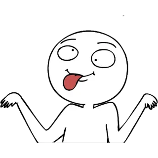 😜 Meme, engraçado, desenho animado, piada, derp telegram sticker