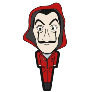 💀 Professor Money Heist Haus des Geldes, Professor, Charakter, Sticker, Netflix, La Casa de Papel, Cartoon whatsapp sticker