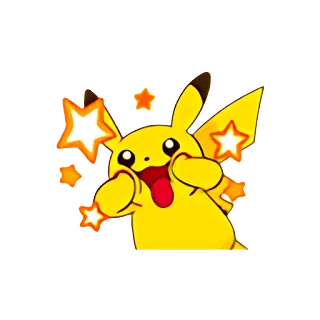 😜 Pikachu Pokemon Pikachu, Pokémon, anime, fofo, estrelas, desenho animado whatsapp sticker