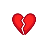 💔 heartbreak, broken heart, sadness, love, red telegram sticker
