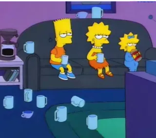 😑 Bart Simpson The Simpsons 심슨 가족, 만화, 가족, 바트 심슨, 리사 심슨, 매기 심슨 telegram sticker