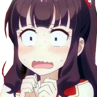 😨 动漫, 卡通, 表情, 震惊, 害怕, 反应 telegram sticker