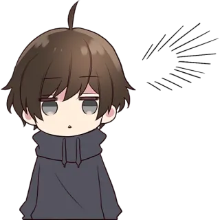 😯 Чиби, Аниме, Стикер, Милый, Мультфильм whatsapp sticker