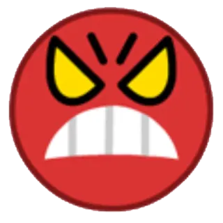 😡 怒り, 赤, 絵文字, 不機嫌, 激怒 telegram sticker