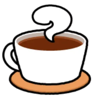 ☕️ café, taza, bebida, caliente, bebida, cafetería, cafeína telegram sticker