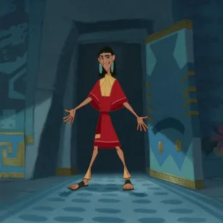 🍂 Kuzco The Emperor's New Groove animado, Disney, personaje, divertido telegram sticker