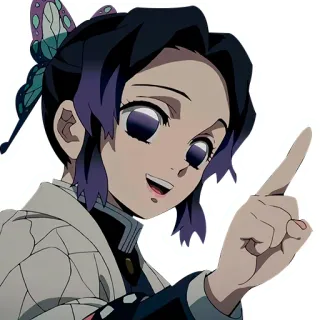 👉 Shinobu Kocho Demon Slayer อนิเมะ, ดาบพิฆาตอสูร, ชิโนบุ โคโจ, ผีเสื้อ, ตัวละคร telegram sticker