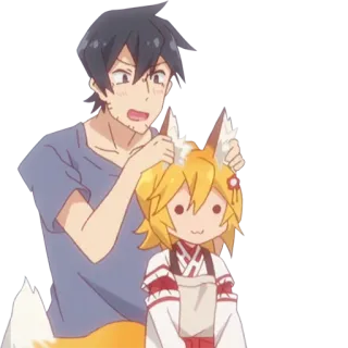💆‍♀️ Senko-san Helpful Fox Senko-san Anime, Ragazza volpe, Carina, Orecchie, Coda, Shojo telegram sticker