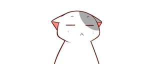 😑 gato, desenho animado, fofo, animal, adesivo telegram sticker