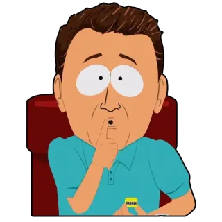 👄 Garrison South Park サウスパーク, カートゥーン, 静かに, シー telegram sticker