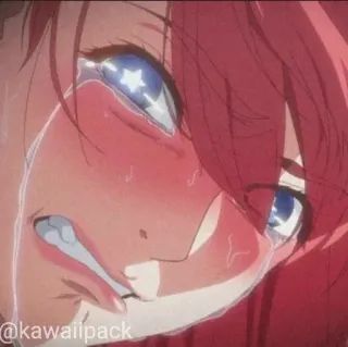 🥢 @kawaiipack anime, crying, sad, girl, tears, emotional, kawaiipack telegram sticker