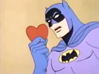 ❤️ Batman Batman, DC Comics, superhero, heart telegram sticker