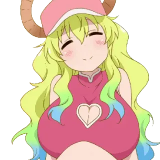 ☺️ Lucoa Miss Kobayashi's Dragon Maid Anime, Draak, Lucoa, Schattig, Anime Meisje whatsapp sticker