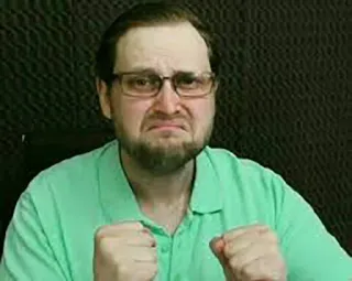 😞 мужчина, человек, лицо, выражение, смешной, мем telegram sticker