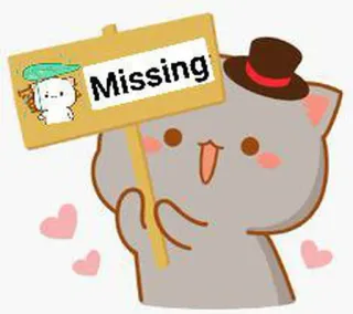 🔭 Missing cat, cute, sticker, missing whatsapp sticker