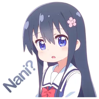 🤨 Nani? anime, girl, cute, question, nani telegram sticker