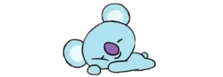 🧸 Koya BT21 Koya, BT21, cartoon, cute, koala, sleeping telegram sticker