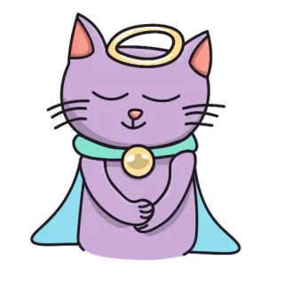 Purple Cat telegram stickers