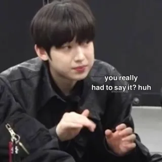 😐 you really had to say it? huh question, énervé, expression, mème telegram sticker