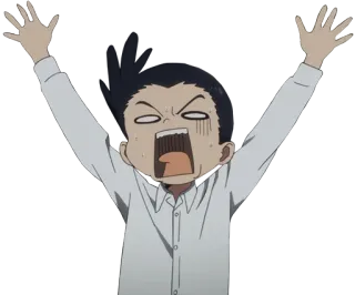 😱 Anime, aufgeregt, schreiend, Cartoon, Junge whatsapp sticker