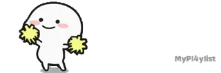 🕺 goodnight cheerleader, cute, goodnight, mascot, sleepy whatsapp sticker