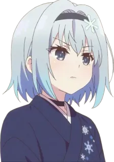 😠 Аниме, Персонаж, Снежинка, Девочка, Милый telegram sticker