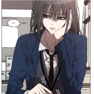 😁 ... Anime fille, Uniforme scolaire, Dessin animé, Manga, Pensive, Réflexion telegram sticker