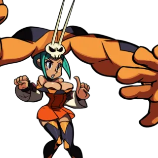 🏆 Ms. Fortune Skullgirls 비디오 게임, 격투 게임, 만화, 애니메이션, Ms. Fortune telegram sticker