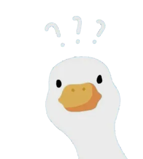🦆 ??? kaczka, znaki zapytania, zmieszany, zwierzę, naklejka telegram sticker