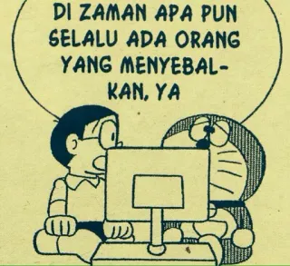 😞 Doraemon DI ZAMAN APA PUN
SELALU ADA ORANG
YANG MENYEBALL-KAN, YA doraemon, anime, cartone animato, meme, infastidito, computer, scrivania whatsapp sticker