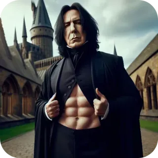 🔥 Severus Snape Harry Potter snape, wizard, magic, harry potter, abs, fanart telegram sticker
