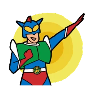 🦸♂️ 卡通, 超级英雄, 角色, 复古, 贴纸 telegram sticker