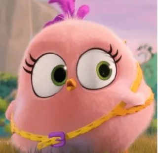 😗 Stella Angry Birds cartoon, vogel, roze, Stella, Angry Birds whatsapp sticker
