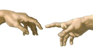 🖼 arte, mani, creazione, michelangelo, cappella sistina, rinascimento whatsapp sticker