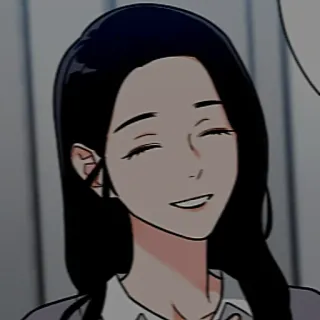 😁 mulher, sorriso, feliz, desenho animado, personagem, arte telegram sticker