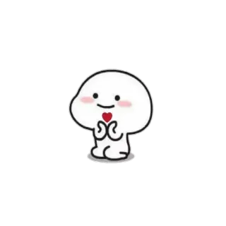 🍥 милый, персонаж, сердце, любовь, мультфильм whatsapp sticker