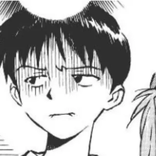 😒 Shinji Ikari Neon Genesis Evangelion アニメ, マンガ, キャラクター, 表情 telegram sticker