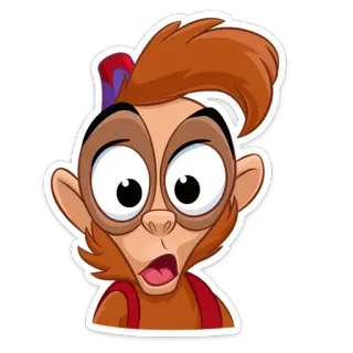 😳 Abu Aladdin ดิสนีย์, อาบู, ลิง, อะลาดิน, การ์ตูน telegram sticker