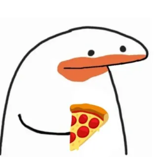 🍕 burung, pizza, makanan, kartun, lucu, florkofcows telegram sticker