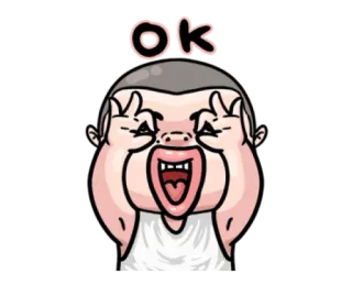 👌 OK ok, emoji, aprobación, gesto, personaje whatsapp sticker