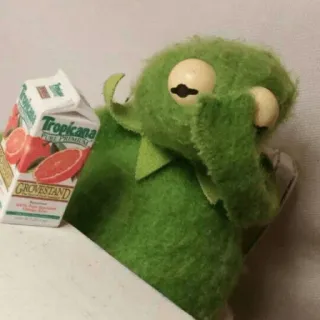 😩 Kermit Tropicana PURE PREMIUM GROVESTAND Kermit the Frog, Muppets, Tropicana, Juice, Grovestand telegram sticker