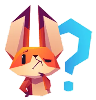 🤔 zorro, pregunta, pensando, confundido, animal, dibujo animado whatsapp sticker