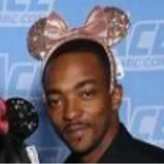 🎉 Anthony Mackie actor, celebridad, entretenimiento, orejas disney telegram sticker