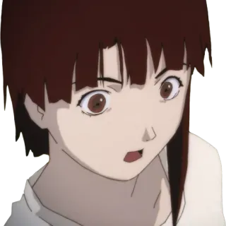 😠 Iwakura Lain Serial Experiments Lain Anime, Fille, Lain, Iwakura Lain, Serial Experiments Lain whatsapp sticker