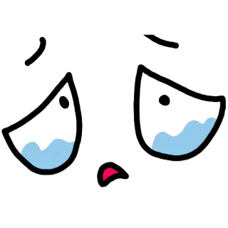 😢 chorando, triste, lágrimas, emoção, rosto, expressão whatsapp sticker
