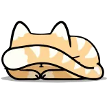 🐈 Katze, orange, schläfrig, süß, Tier, Aufkleber whatsapp sticker