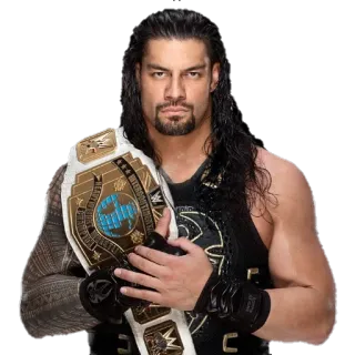 😉 Roman Reigns wrestler, wrestling, championship, roman reigns, sports telegram sticker