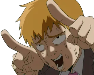 ☝ Reigen Arataka Mob Psycho 100 Anime, Mob Psycho 100, Reigen Arataka, Zeigen, Genervt whatsapp sticker