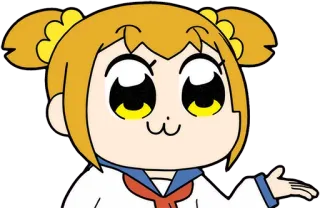 👋 Popuko Pop Team Epic anime, manga, pop team epic, popuko, humor, comedy telegram sticker